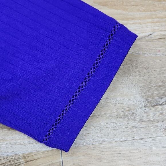 🔹️Vintage BonWorth Purple Embroidered Red Hat Society Birds Top Petite XSmall - Picture 8 of 11